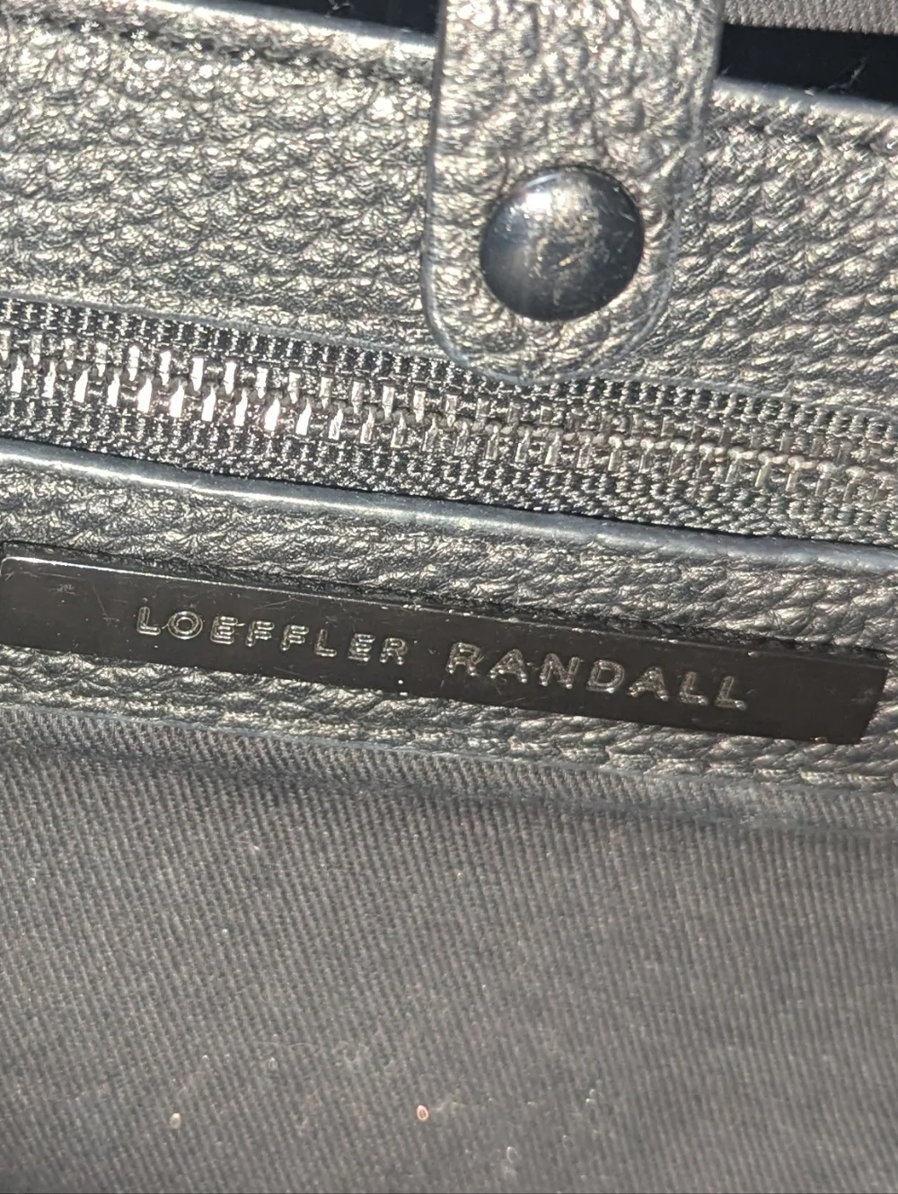 EUC Loeffler Randall Black Studded Top-Handle Satchel - Picture 4 of 9